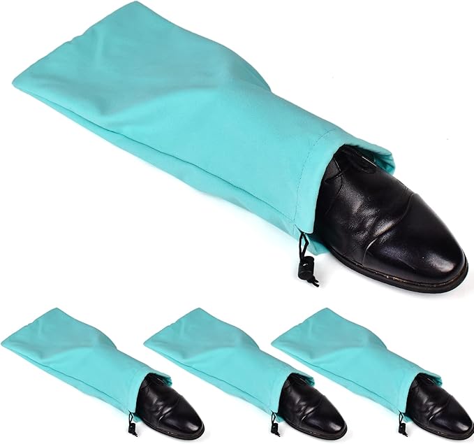 PlasMaller Shoe Storage Bags 100% Cotton with Drawstring for Men and Women for Travel Protecting and Storing Shoes