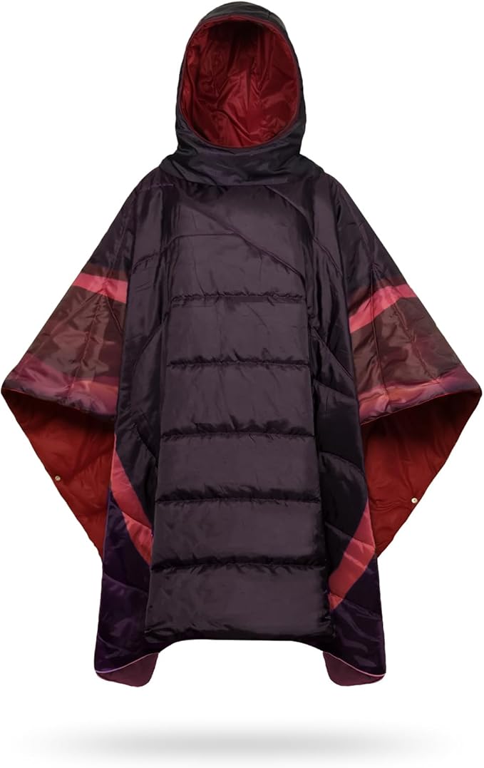 Camping Blanket,Hoodie Blankets Poncho Outdoor Waterproof Windproof Warm Durable & Portable for Stadium, Concerts, Car,Travel, Beach, Picnic, Grass,75 * 57 inch