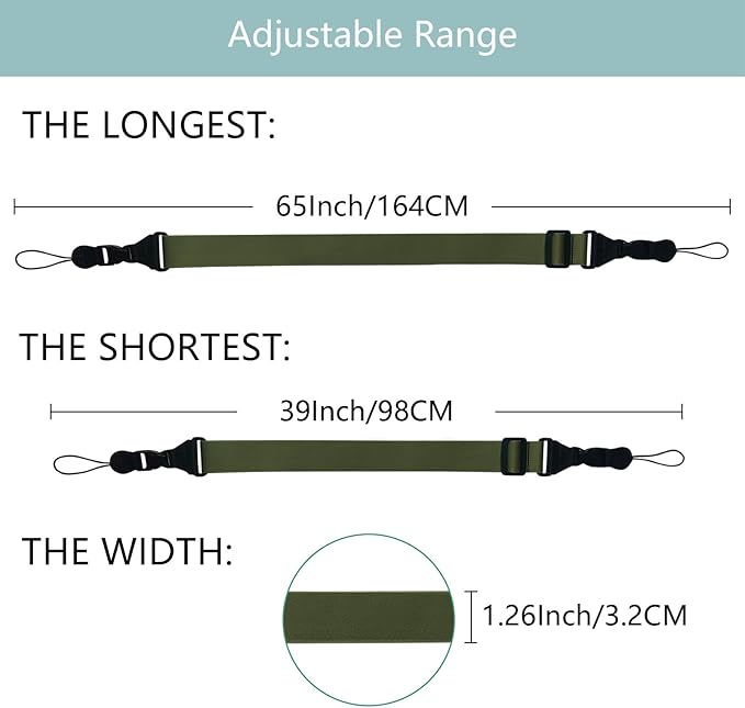 3 Pack Adjustable Shoulder Strap:Comfortable for iPad Strap Nylon Neck Lanyard for iPad/Samsung Tablet Case,Camera Binocular Crossbody Laptop Luggage Bag(Army Green)