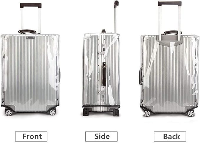 24 Inch Clear PVC Luggage Cover Protectors Suitcase Covers for Luggage Thickened suitcase protective cover for Wheeled Suitcase Suitable for 24"