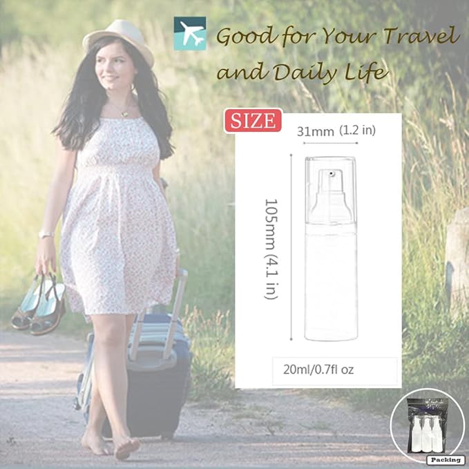 3pcs 20ml Sterile Airless Pump Bottle with Funnel Easy to Carry and Fill Matte Lotion Bottles For Travel