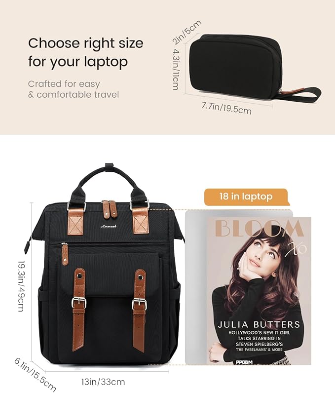 LOVEVOOK Extra Large Travel Laptop Backpack for Women, 18 Inch Computer Backpack Work Commuter Business Trip Weekender Carry on Backpack with Luggage Sleeve, Teacher Doctor Nurse Bags College Daypack