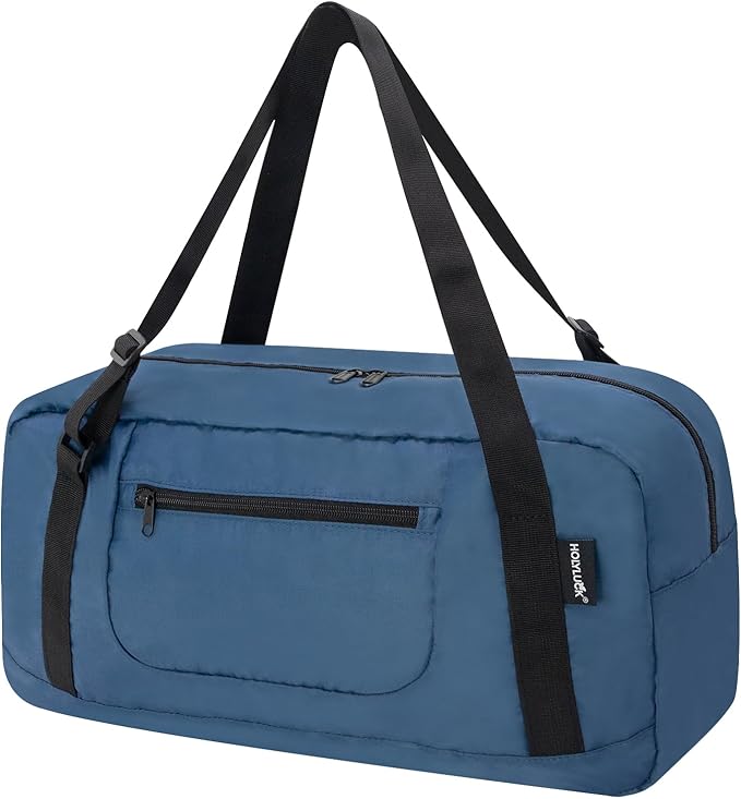 HOLYLUCK Foldable Travel Duffel Bag For Women & Men Luggage Great for Gym - Airforce blue