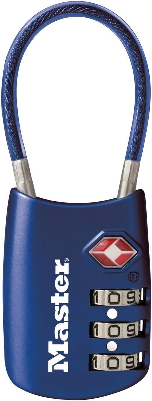 4688D Set Your Own Combination TSA Approved Luggage Lock, 1 Count, Blue