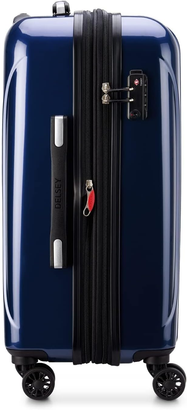 DELSEY PARIS Helium Aero Hardside Expandable Luggage with Spinner Wheels, Blue Cobalt, Carry-On Plus 21 Inch