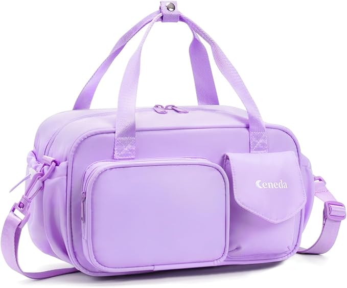 Ceneda 12 inch Mini Gym Bag for Women, Small Duffle Bag with Wet Pocket, Lightweight Multi-Pocket Travel Tote for Yoga, Sports, Workout, Daily Use - Water-Resistant