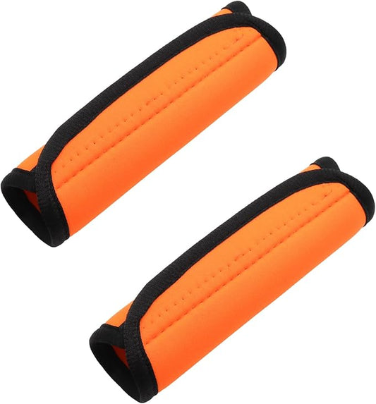 2pcs Luggage Handle Wraps For Suitcase- Soft Suitcase Handle Covers for Travel Accessories（ Orange,Bright Color for Suitcase Tags Identifiers ）