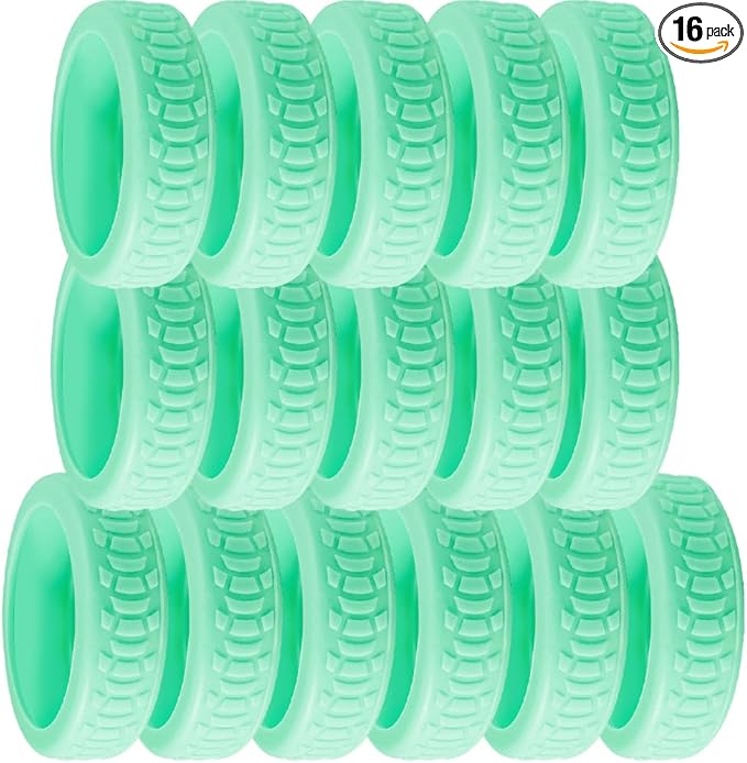 16 Pcs Luggage Wheel Covers Silicone Luggage Wheel Protector Suitcase Wheel Covers for Luggage Wheels Replacement Office Chair Caster (CC_Gum)