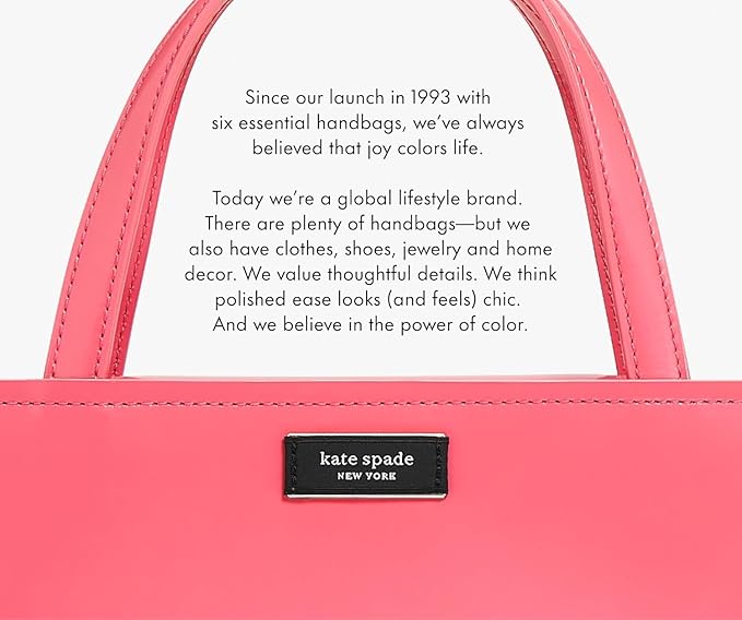 Kate Spade New York Round Red Vegan Leather Luggage Tag for Women, Durable Suitcase ID Tag, Apple