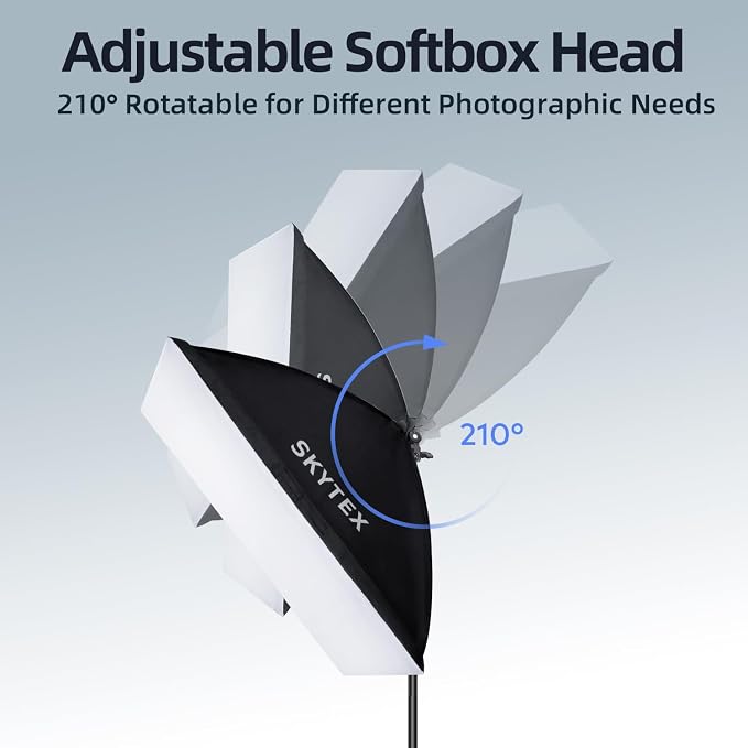 Softbox Lighting Kit 1Pack 20x28in Soft Box | 85W 2700-6400K E27 LED Bulb Continuous Photography Lighting, Photo Studio Lights Equipment for Camera Shooting, Video Recording