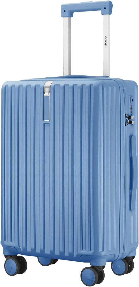 24 Inch Expandable Luggage with Wheels Checked Bag Luggage Hard Shell PC Suitcases Lightweight Travel Checked Luggage Medium Suitcase with Lock for Woman Men Travel