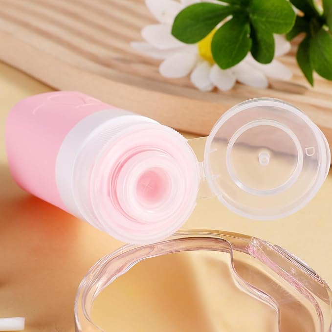 INSFIT Travel Bottles for Toiletries, TSA Approved 2oz Travel Size Toiletries, BPA Free Leak Proof Squeezable Silicone Tubes Travel Essentials for Shampoo Conditioner Lotion Soap