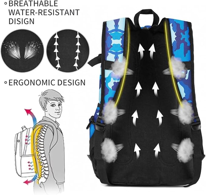rickyh style School Backpack Travel Bag for Men & Women Lightweight College Back Pack with Laptop Compartmen