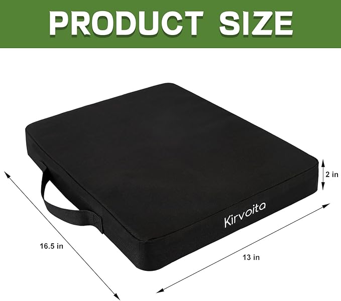 Multi-Functional Stadium Seat Cushions 2 Pack, Waterproof Oxford Filled with High Resilence Sponge, for Any Outdoor Events Use (Black)
