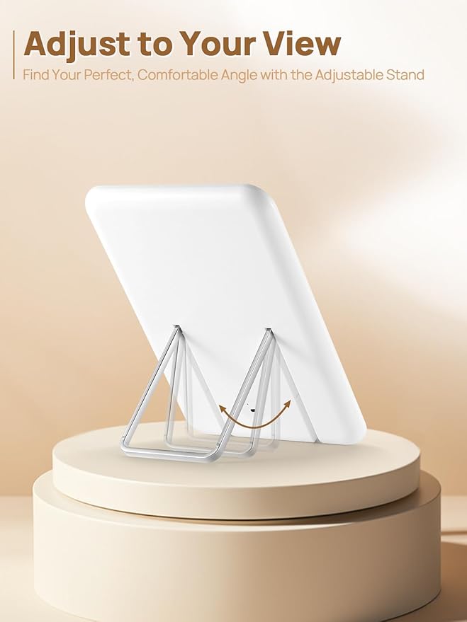 OMIRO Lighted Makeup Mirror with 10X Magnifying Mirror, 8 x 5 inches Desk Mirror with Adjustable Stand and 3 Lighting Modes for Shaving and Travelling, White