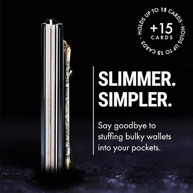 Mountain Voyage Co Minimalist Wallet for Men & Women - Slim RFID Wallet, Scratch Resistant, Credit Card Holder & Money Clip, Easily Removable Money & Cards, (Matte Grey)
