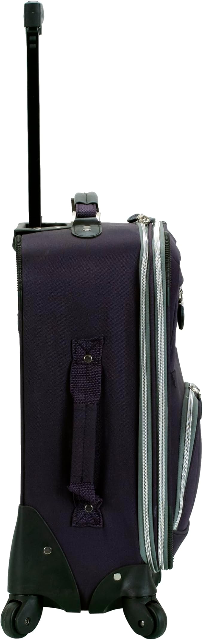 Rockland Pasadena Softside Spinner Wheel Luggage, Purple, Carry-On 20-Inch (F2281-PURPLE)