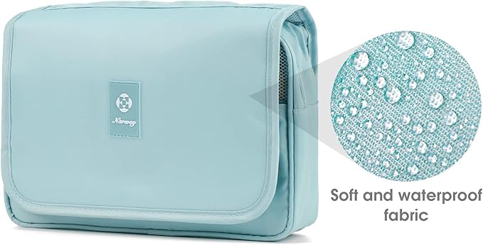 Narwey Small Hanging Travel Toiletry Bag for Women, Travel Bag for Toiletries, Makeup Bag Organizer Make Up Bags Cosmetic Bags for Girls