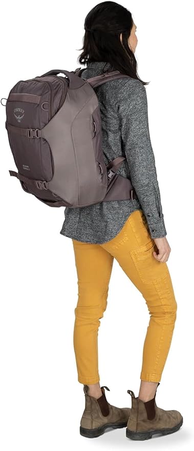 Osprey Sojourn Porter 30L Travel Backpack - Carry-On Compliant Luggage with StraightJacket Compression and Padded Laptop Sleeve - Durable Pack for International or Urban Travel, Black