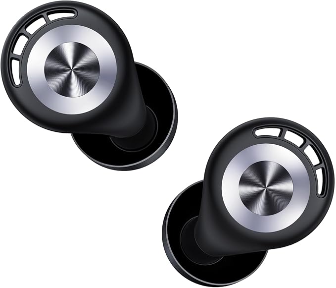 Ear Plugs for Sleeping 50dB Earplugs Noise Cancelling Ear Plugs for Noise Reduction Reusable Silicone Earplugs for Concerts Snoring Side Sleepers Airplane Travel with 7 Eartips Portable Case Jet Black