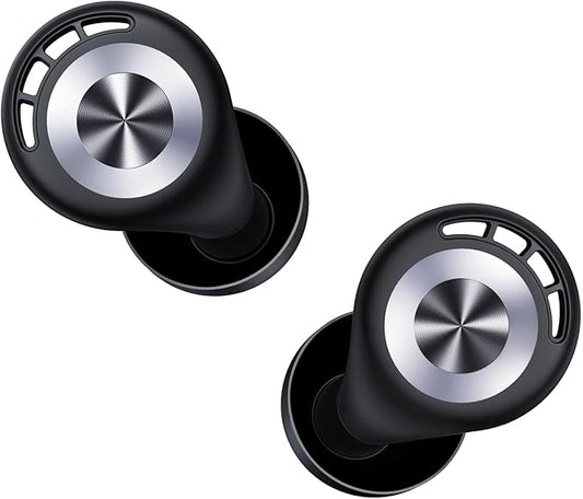 Ear Plugs for Sleeping 50dB Earplugs Noise Cancelling Ear Plugs for Noise Reduction Reusable Silicone Earplugs for Concerts Snoring Side Sleepers Airplane Travel with 7 Eartips Portable Case Jet Black