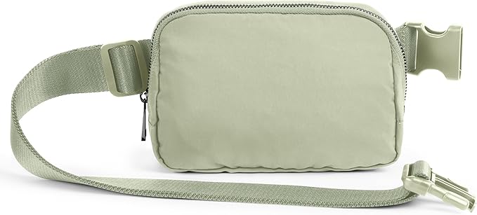 ODODOS Unisex Mini Belt Bag with Adjustable Strap Small Fanny Pack for Workout Running Traveling Hiking, Desert Sage