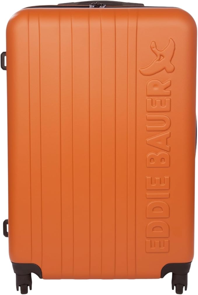 Eddie Bauer Flatiron Check-In 28" Luggage | Hardside | Spinner Wheels | Expandable | Lightweight | Travel Essentials - Paprika