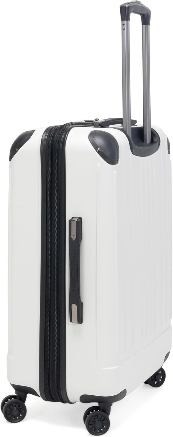 Kenneth Cole Reaction Flying Axis 24" Hardside Expandable 8-Wheel Spinner Check-Size Luggage, Coconut White