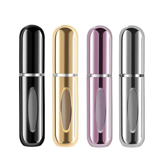 Yamadura Portable Mini Refillable Perfume Atomizer Bottle Spray, Atomizer Perfume Bottle, Scent Pump Case, Perfume Atomizer Travel (5ml, 4 Pack)