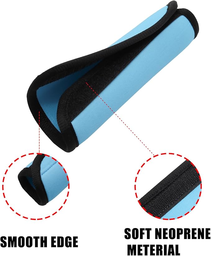 2pcs Luggage Handle Wraps For Suitcase - Soft Suitcase Handle Covers for Travel Accessories（ Blue, Bright Color for Suitcase Tags Identifiers ）