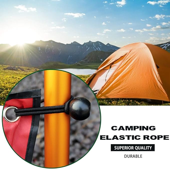 AOPRIE 30 Pcs Bungee Balls 6Inch Black Ball Bungees Heavy Duty Heavyweight 6 inch Tarp Bungee Cords, Weather Resistant Tie Down Strap 4mm Thickness - for Camping, Tents, Cargo, Holding Wire and Hoses