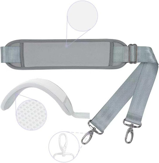 60 Inch Shoulder Strap with Removable Ultra-Thick Pad，Adjustable Buckles and Metal Hooks