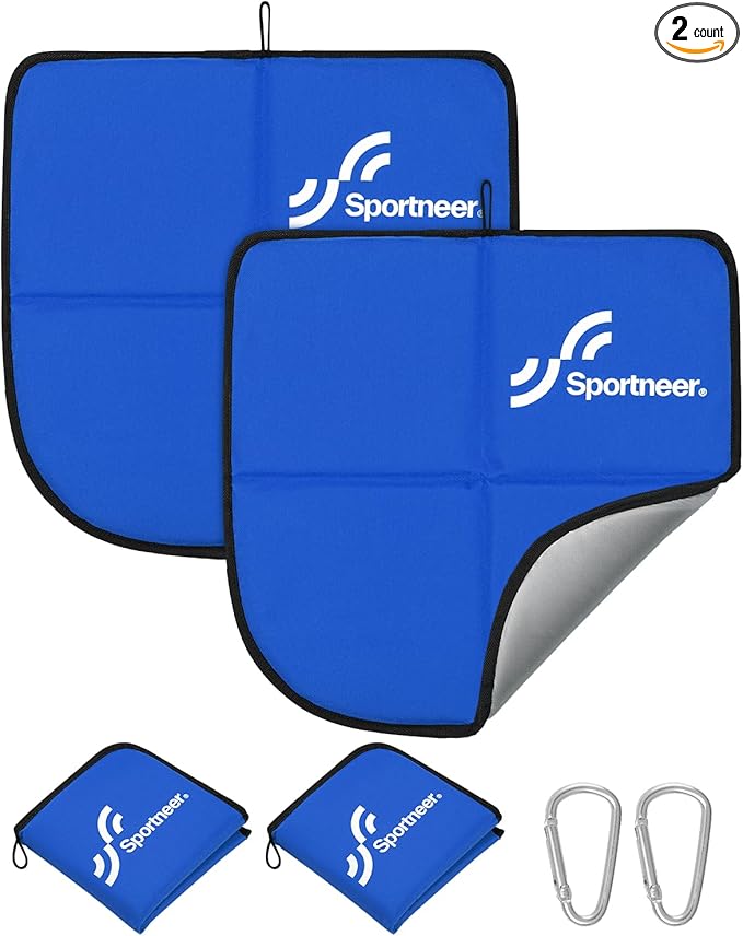 Sportneer Sitting Pad: Lightweight Waterproof Folding Seat Pad for Backpacking, 15.75'' x 15.75'' Portable Camping Seat Mat for Hiking, Picnics Beach & Outdoor Use, 0.13lbs