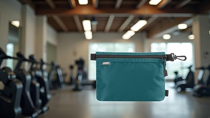 GOX Small Toiletry Bag for Men Bulk Cosmetic Bag Dopp Kit Carry On Zipper Pouch Organization Nylon Small Packing Sack Waterproof (Turquoise)
