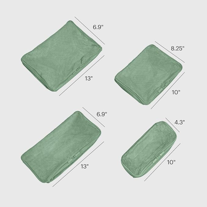 Away Insider Packing Cubes Set of 4 – Lightweight Travel Organizers for Luggage, Suitcases & Carry-On Bags, Sea Green