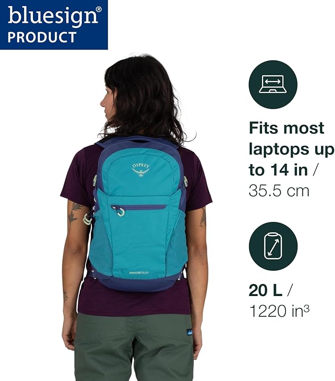Osprey Daylite Plus Commuter Backpack – Lightweight, Everyday Pack with Laptop Sleeve and Water Bottle Pockets – Ideal for Work, School, and Travel, Tunnel Vision Grey Amazon Exclusive