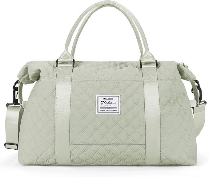 HYC00 Travel Duffel Bag,Carry-on Overnight Weekender Bags for Women,Sports Tote Gym Bag with Wet Pocket