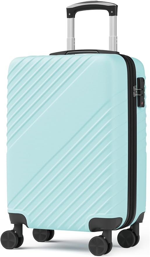 20 Inch Carry On Luggage, ABS Hardside Suitcase with Spinner Wheels, Airline-Approved Cabin Luggage with TSA Security Lock, Expandable Travel Suitcase for Flights, Business Trips & Weekend Vacations