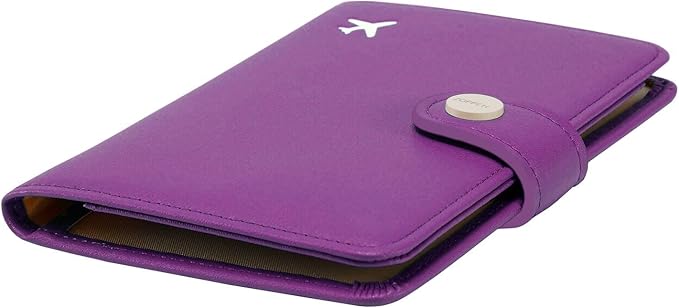 ZOPPEN Passport Holder Women, Passport Cover Travel Wallet Rfid Blocking Passport Wallet Cover Case Travel Essentials Document Organizer, Lilac Purple