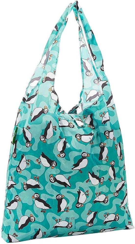 ECO CHIC Foldable Reusable Grocery Bags - Lightweight, Recycled & Reusable Shopping Bag - Waterproof Packable Tote