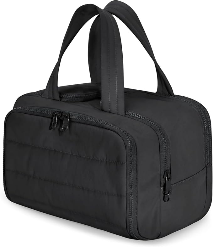 Toiletry Bag,Lightweight Travel Bag for Man and Women, Puffy Cosmetic Makeup Bag Organizer with Handle for Accessories,Essentials, Toiletries, Travel Small Bag (57hei)