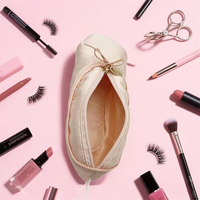Ballet Slipper Pouch Dance Recital Gifts for Teen Ballerina Shoe Makeup Bag Dancer Accessories Teacher Gifts Set (Pink 4)