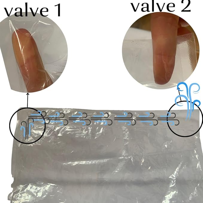 The Chestnut 8 Travel Space Saver Bags - No Vacuum or Pump - for Clothes - Reusable - Luggage Compression - Set of 4 L and 4 M Sacks - Transparent