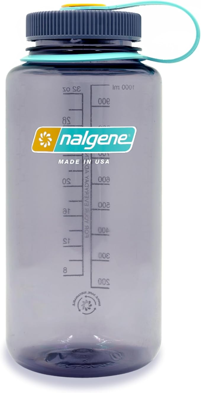 Nalgene 32 oz Wide Mouth Water Bottle | BPA-Free, Durable & Leak Proof, Lightweight Bottle for Hiking & Gym, Work & Travel