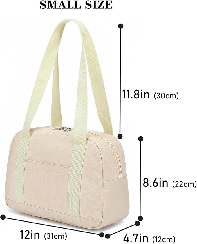 Mini Gym Bag for Women Girls, 12 inch Small Gym Tote, Lightweight Small Carry On Duffle Bag for Travel Sports