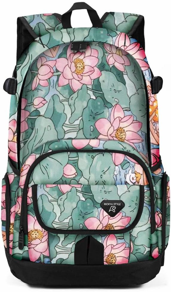 rickyh style School Backpack Travel Bag for Men & Women Lightweight College Back Pack with Laptop Compartmen