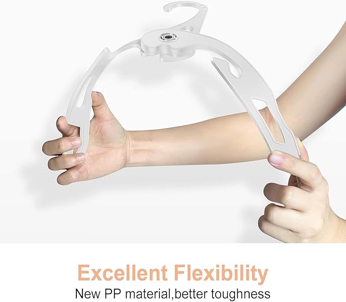NICEDACK Premium Travel Hangers 3 Pack Portable Folding Clothes Hangers - Super Bearing Collapsible Hanger Foldable Clothes Drying Rack for Travel, Indoor and Outdoor Use (3 Pack White)