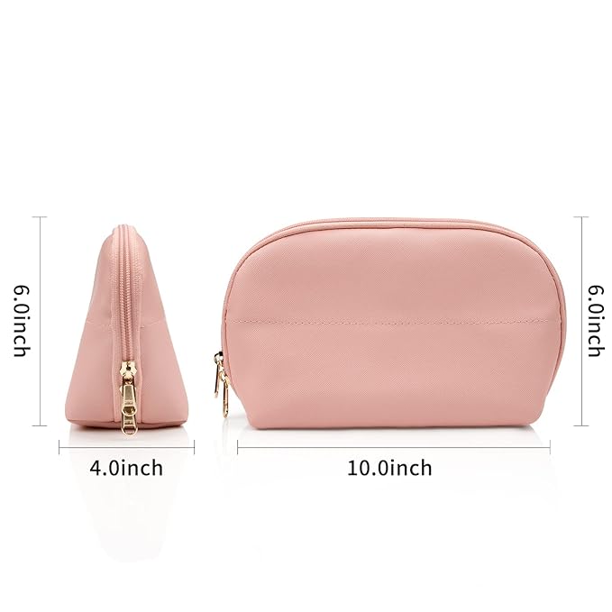 Ethereal Large Cosmetic Pouch, Lightweight Makeup Bag for Purse, Travel Zipper Pouch, Makeup Accessories Organizer, Pink