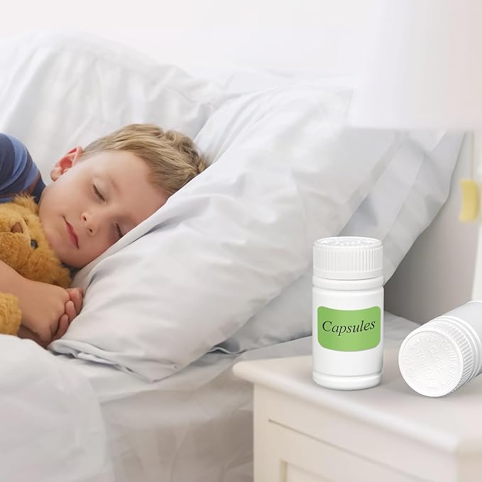 8 Packs 120cc Child-Proof Plastic Pill Bottle, Empty Medicine Bottle with Child-Resistant Cap, Food Grade Container for Chemicals, Liquids, Powders, and Candy