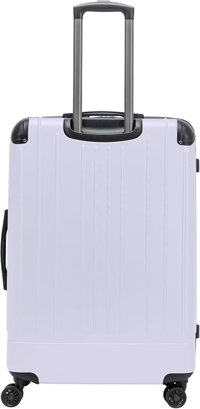 Flying Axis Collection Lightweight Hardside Expandable 8-Wheel Spinner Luggage, Lavender, 28-Inch Checked